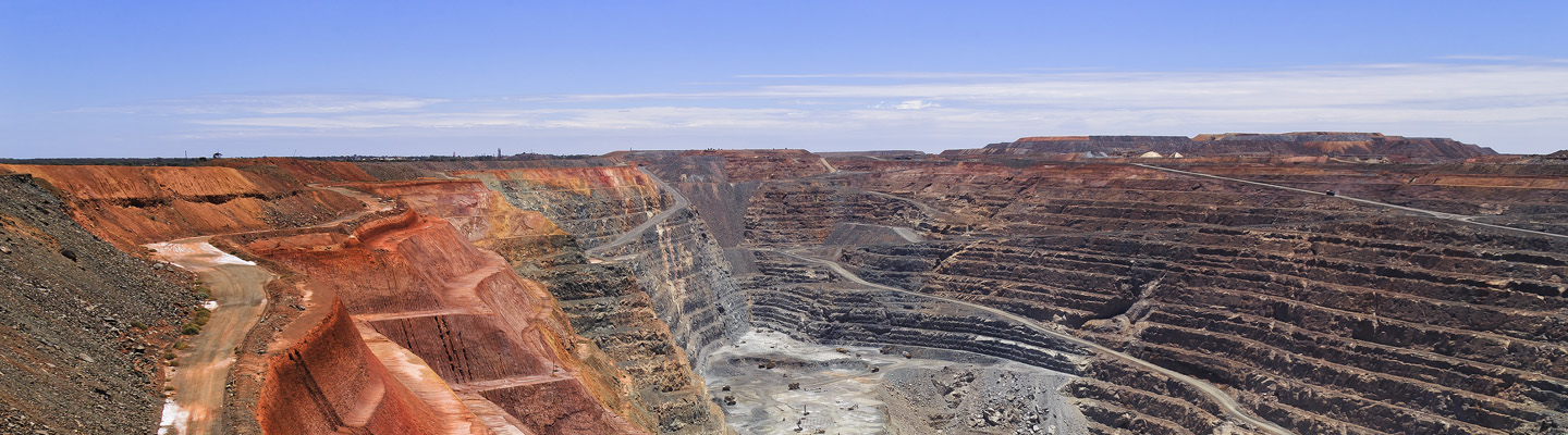 Mine d'or - Mine à ciel ouvert à Kalgorlie, Australie occidentale